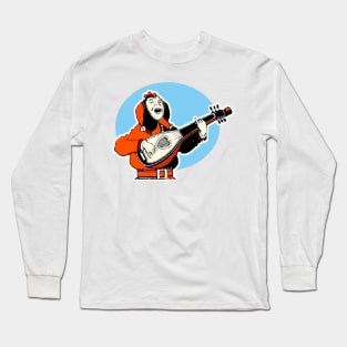 Court clown minstrel playing guitar Long Sleeve T-Shirt